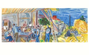 1965 Lithograph After Raoul Dufy's "Les Moissonneurs" (The Harvesters)