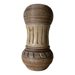 Vintage Fonshell Organic Sgraffito Stoneware Studio Pottery Vase