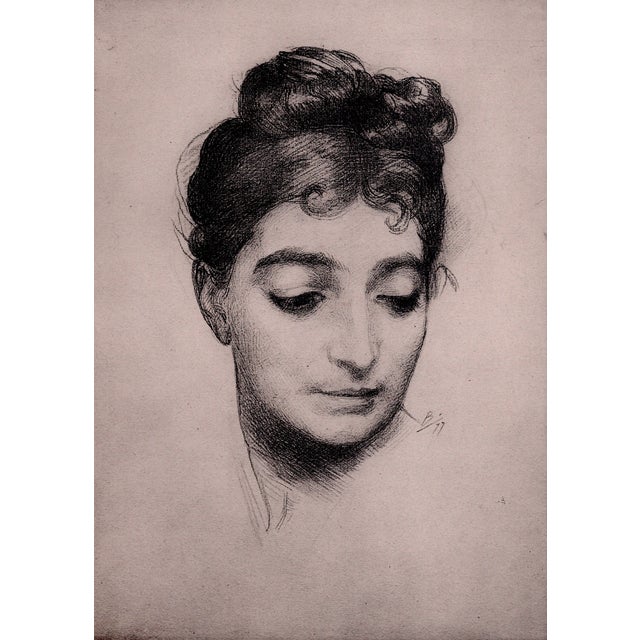 Marie Bracquemond, Portrait, 1899, Original Lithograph For Sale