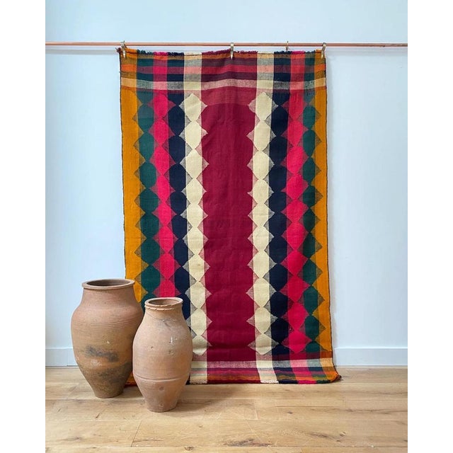 Vintage Kilim Rug in Wool For Sale - Image 5 of 5