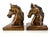 1960s 1960s Equestrian Horse Bust Bookends With Antiqued Bronze Finish, a Pair For Sale - Image 5 of 11