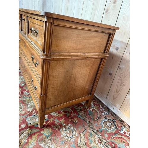 Wood Louis XVI Chest of Drawers in Walnut For Sale - Image 7 of 10