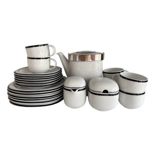 Suomi Anthracite Coffee Service by Timo Sarpaneva for Rosenthal Studio Linie, Germany, 1986, Set of 21 For Sale