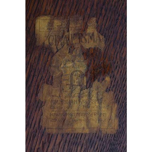 Stickley Antique Arts & Crafts Mission Oak Table For Sale - Image 15 of 15