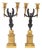 Empire Style Patinated and Gilt Metal Candelabra, Pair For Sale