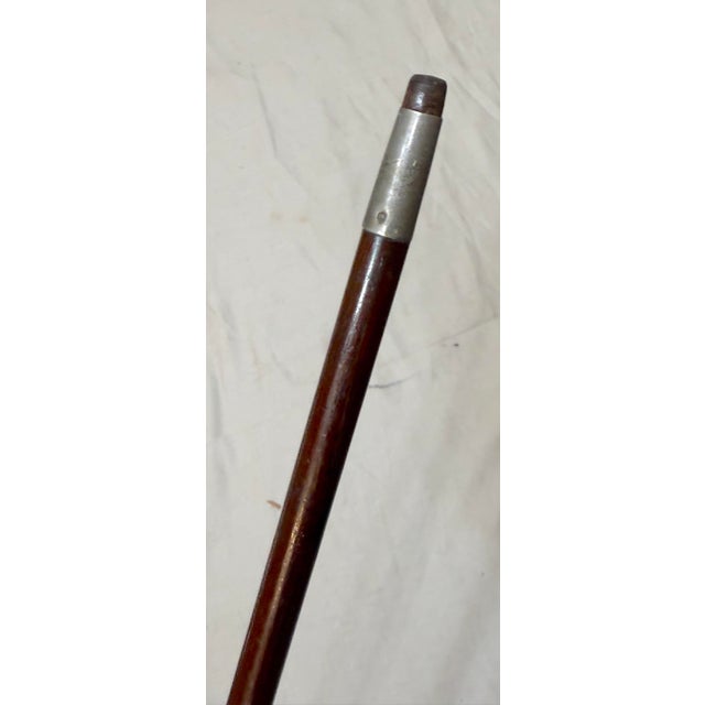 Wood Antique 19th Century Victorian Chased Yellow Gold Filled Wood Walking Stick Cane For Sale - Image 7 of 13