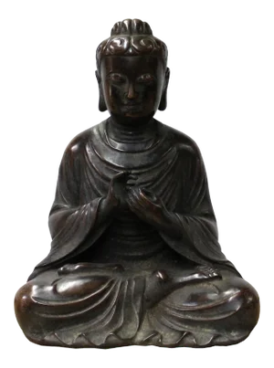 Handmade Bronze Finish Decent Look Sitting Buddha Statue