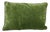 Green Velvet and Taupe Tweed Lumbar Decorative Throw Pillow Cover For Sale