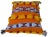 Late 20th Century Vintage Moroccan Orange & Blue Stripes Wool Pillow For Sale - Image 5 of 10