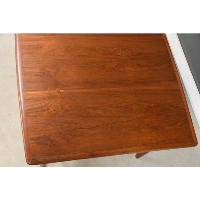 Mid 20th Century Danish Modern Teak Butterfly Leaf Dining Table For Sale - Image 9 of 13