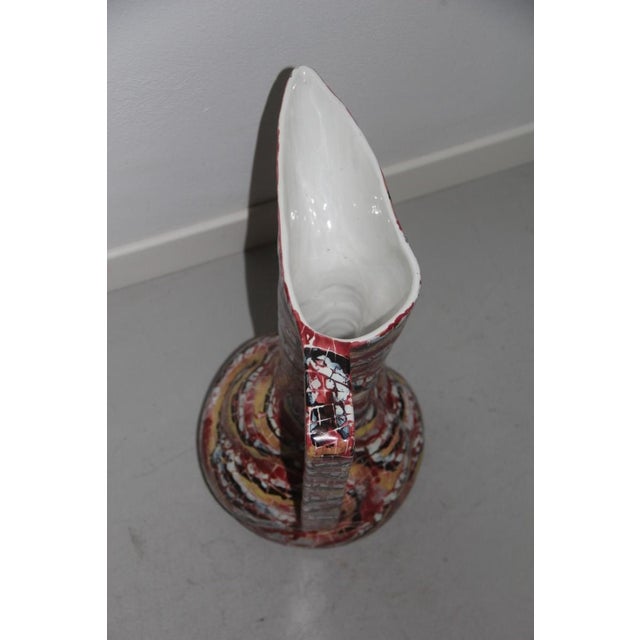 Maroon Large Bottle Vase by Otello Rosa for San Polo Design, 1950s For Sale - Image 8 of 12