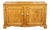 French 19th Century Pine Buffet with Two Doors and Carved Ogee Bracket Feet For Sale