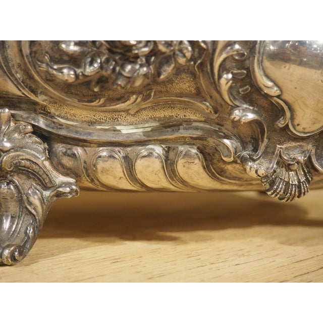 A Late 19th Century Silvered Bronze Jardiniere From France For Sale - Image 12 of 18