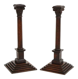 George III Neoclassical Candlesticks - a Pair