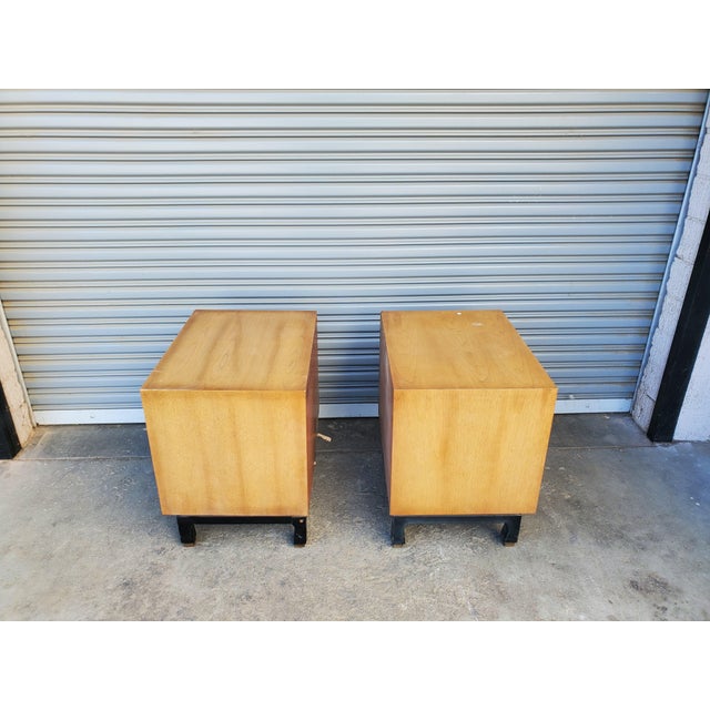 Wood Pair of Vintage Night Stands by American of Martinsville For Sale - Image 7 of 13