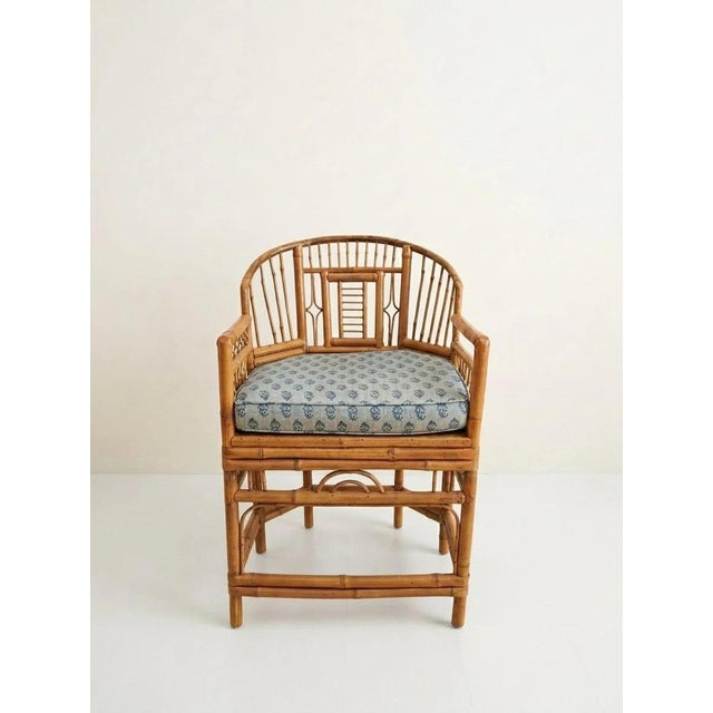 These vintage Chinese export chairs are made with real bamboo in the Chinese Chippendale style. Custom cushions in Peter...