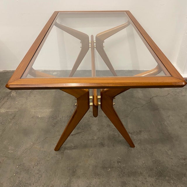 Vintage Teak and Glass Table, 1950s For Sale - Image 12 of 14
