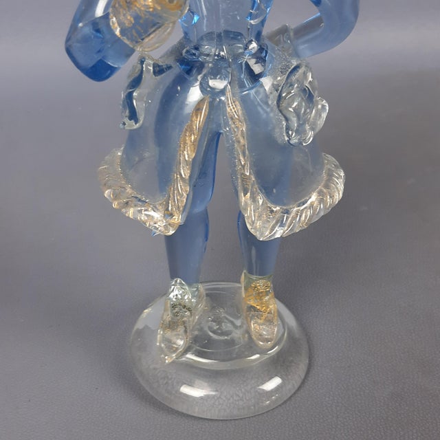 Murano Glass Goldonian Figure with Fan, 1970s For Sale - Image 12 of 16
