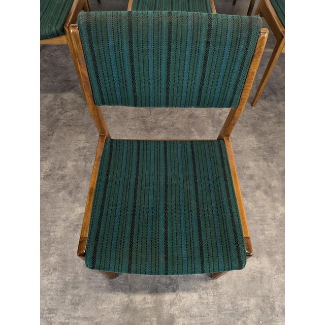 Green Vintage Green Fabric Chairs, Set of 8 For Sale - Image 8 of 9
