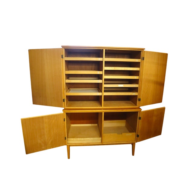 Scandinavian Mid-Century Modern Double Bodied Cabinet For Sale In Portland, OR - Image 6 of 12
