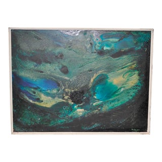 Rita Robinson Abstract Oil Painting c.1961 For Sale