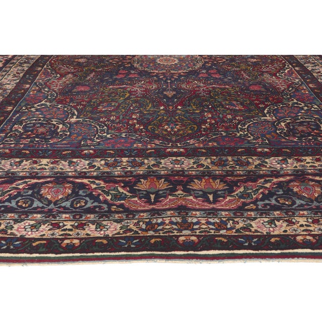 Antique Persian Yazd Rug, 08'10 X 13'00 For Sale - Image 4 of 10