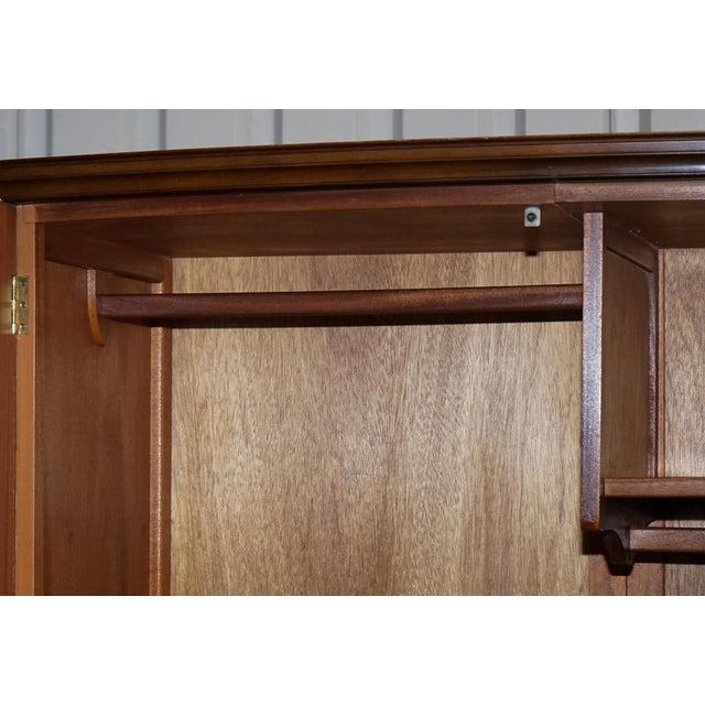 English Art Deco Walnut Double Wardrobe with Queen Anne Legs, 1920s For Sale - Image 9 of 18