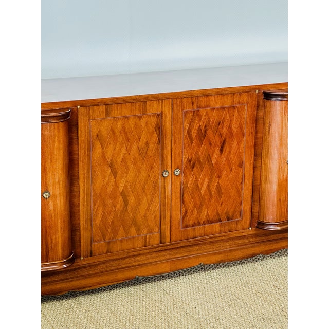 French Art Deco Walnut Sideboard by Jules Leleu, 1930s For Sale - Image 13 of 17