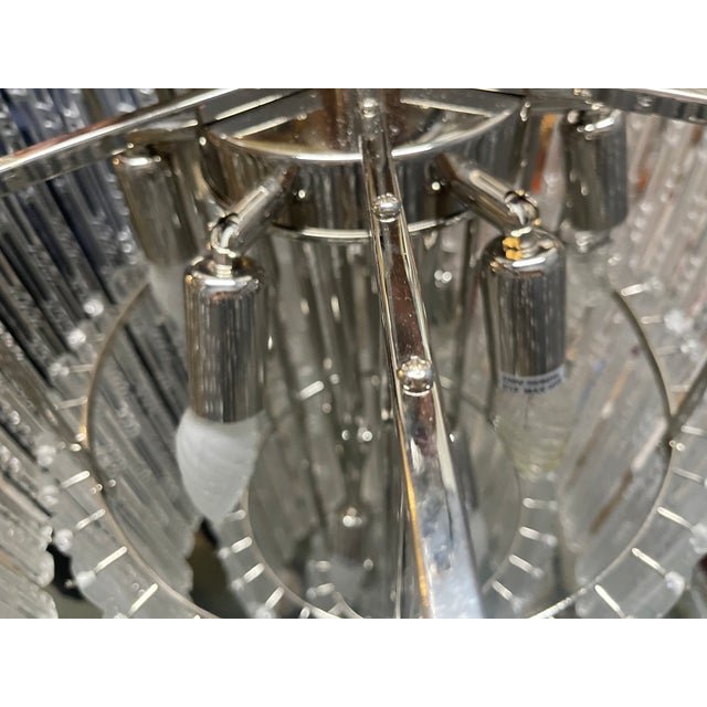 Metal Large Murano Glass Rod Chandelier, Italy, 1980s For Sale - Image 7 of 18