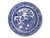 Set of 10 English blue and white Willow 8.75" luncheon plates, circa 1850. Made of earthenware with rich cobalt transfer...