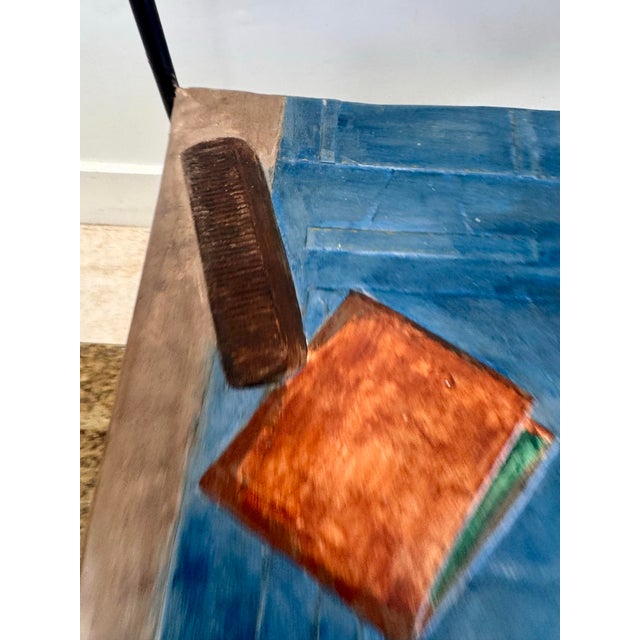 Metal Pair of Vintage Trompe L’oeil Hand-Painted Iron and Fiberglass Chairs, Style of John Vesey For Sale - Image 7 of 11