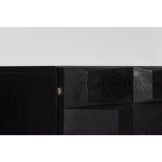 Graphic Bar Cabinet in Black from Maison Aurora, Belgium, 1975 For Sale - Image 6 of 18
