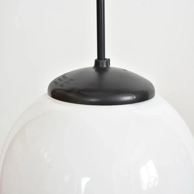 Czech opaline pendant light – globe 10″ vintage opaline glass pendants salvaged from an office in former czechoslovakia, a...