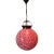 Cherry red mosaic globe pendant lamp. Hand crafted in India with intricate small colored glass mosaic work. Each varies...