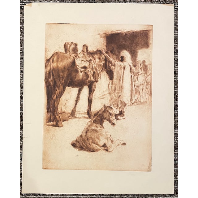 Traditional 1920s Pal Fried Middle Eastern Etching For Sale - Image 3 of 3