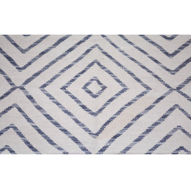 Vintage Turkish Anatolian Hand Made Natural Color Organic Wool Modern Kilim,6'x7'7" For Sale - Image 4 of 6