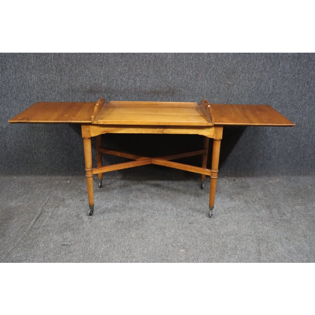 Wood Cherry Bar Cart by Stickley Furniture For Sale - Image 7 of 11