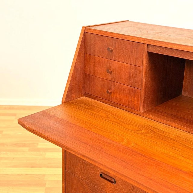 Brown Danish Secretary in Teak, 1950 For Sale - Image 8 of 17