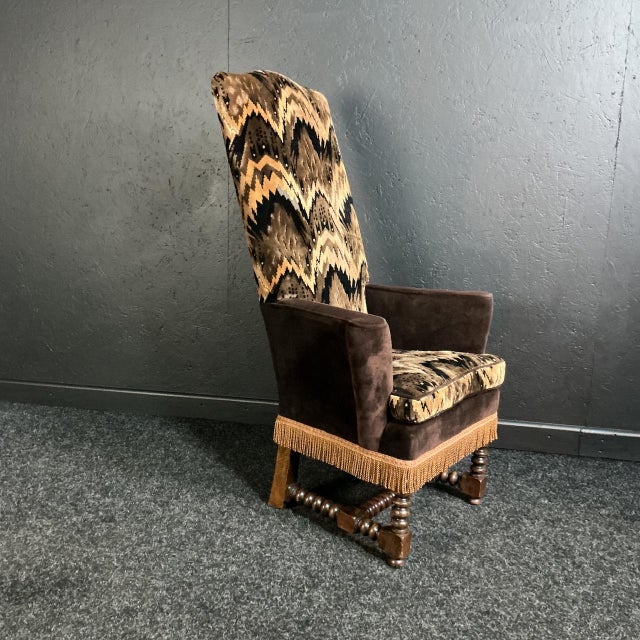 Textile Art Deco Armchair, 1930s For Sale - Image 7 of 9