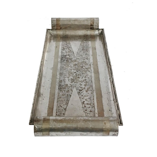 Metal Jean Dunand Dinanderie Tray, Hammered Metal, Art Deco For Sale - Image 7 of 15