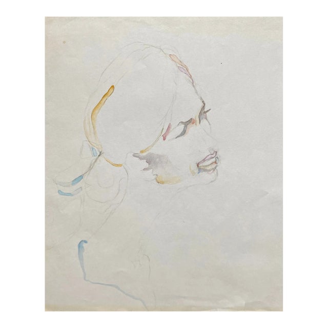 1960s Modern Portrait of a Lady For Sale