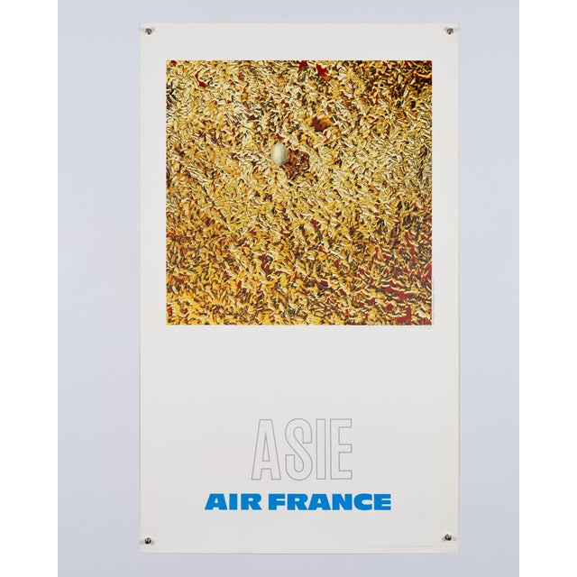 Air France Asia Travel Poster from Raymond Pagès, 1971 For Sale - Image 3 of 9