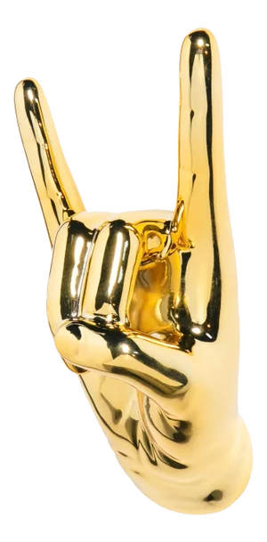 Interior Illusions Plus Gold Rock On Hand Wall Mount- 8.5" tall