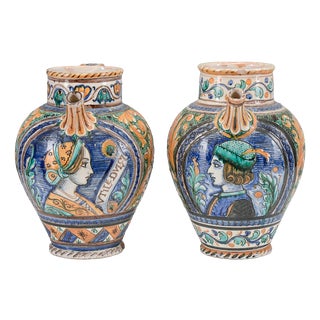 Vases from Deruta, Mid-20th Century, Set of 2 For Sale
