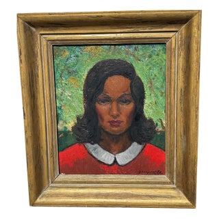 Georges Longueville, Portrait, Oil Painting, Framed For Sale
