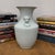 Rustic White Glazed Ceramic Vase with Foo Dog Handles For Sale - Image 3 of 9