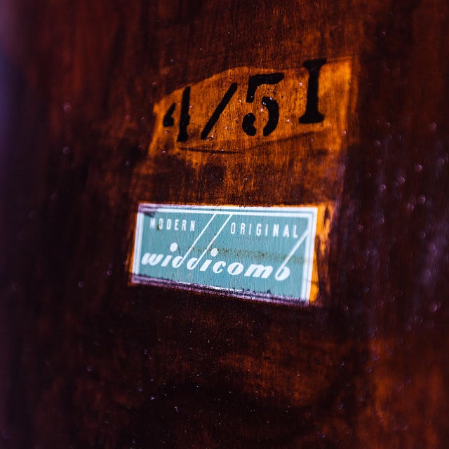 Restored 1950s Robsjohn-Gibbings for Widdicomb Two Tier Mahogany Side Tables For Sale - Image 9 of 12