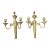 Pair 18th C French Louis XVI Gilt Bronze 2 Light Sconces For Sale