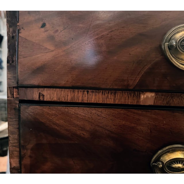 Antique British Mahogany and Walnut Inlaid Chest of Drawers For Sale - Image 16 of 18