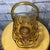 Mid 20th Century Vintage L E Smith Moon & Stars Amber Glass Basket For Sale In New York - Image 6 of 11